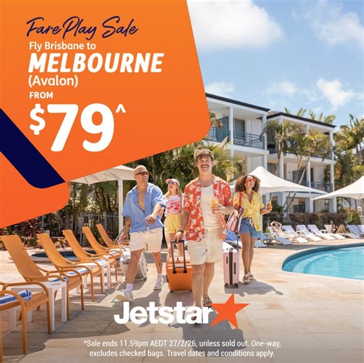 Rather be on holiday? It’s Fare-bruary, so we’ve got a Fare Play Sale on now at jetstar.com for you to book one in 😎🏝✈️ | Jetstar Australia