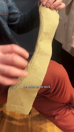 Padding the under collar by hand