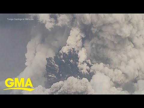 Struggle to provide aid to islands affected by underwater volcano eruption l GMA