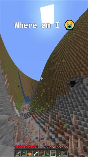 It probably becomes a straight line at some point #minecraft #cursedminecraft #cursed