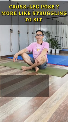 Difficult to sit Many people find it difficult to sit in a cross-leg position. This often happens because of tight hip flexors and stiffness in the lower back. By practicing the simple moves shown in the video 3–4 times a week, you’ll gradually increase your flexibility, reduce discomfort, and feel more at ease in everyday activities. Stay consistent, and you will see the difference. cross leg pose. | Yogadhara wellness