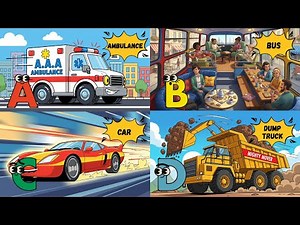 ABC Vehicles Song 🚗✈️| Learn Alphabet with Fun Transportation | Energypac Kids TV