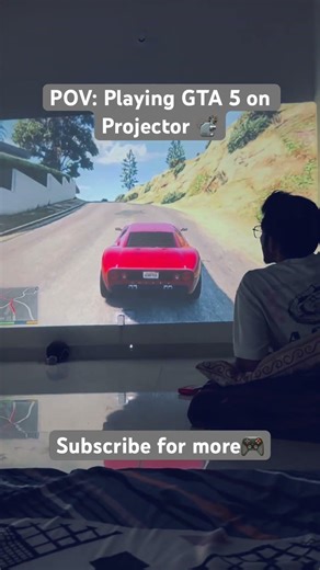 GTA 5 on Big Screen While Relaxing 😎 #gta5 #gta6 #gta6leaks #ps5