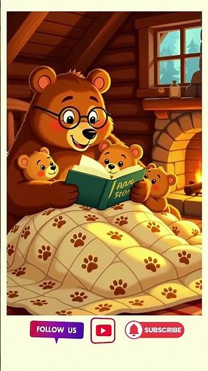 Cute Bear Bedtime Story 🐻✨ | Kids Bhalu Cartoon #Shorts