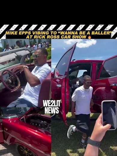 Mike Epps Vibing To “Wanna Be A Baller” At Rick Ross Car Show!!!