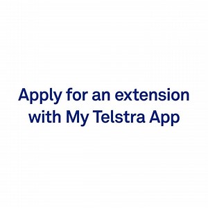 We're here to help. The My Telstra App features self service actions helping you apply for a payment extension on your account. Download the app today - It's the best way to keep your service moving. https://tel.st/mytelstra | Telstra
