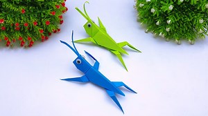 202K views · 5.4K reactions | How to fold origami grasshopper - Paper art and crafts - DIY paper toy making tutorial #Crafts #Toy #Origami | Entertaining Arts | Facebook