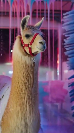 Llama vs Automatic Car Wash 😂🚨