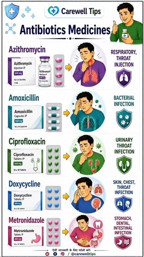Top 5 Antibiotics Medicine & Their Uses | Health Tips #Shorts #Viral