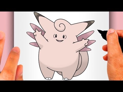 HOW TO DRAW CLEFABLE - How to Draw Pokémon Nº 0036 (EASY POKÉMON DRAWING) - Clefable Drawing