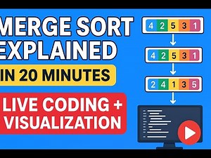 “Merge Sort Explained in 20 Minutes | Live Coding + Visualization”