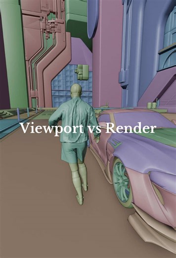 Viewport vs Render: A Surreal Comparison in Blender