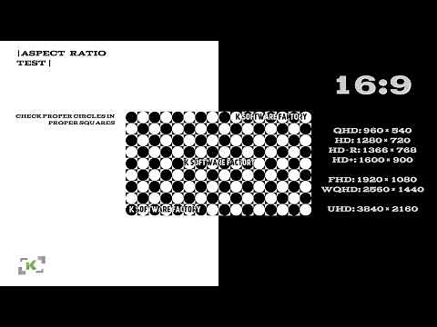 Aspect Ratio Test for Display Screens