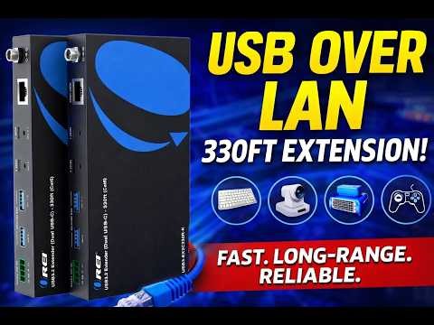 Extend USB-C & USB-A Up to 330ft Over Ethernet | OREI USB 3.2 HDBaseT Extender