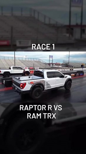 59K views · 755 reactions | Raptor R VS Trx Ig: @catchmeoffroad @garrett_1320video 20% OFF Methods, Link in Bio #ramtrx #raptorworld #fordraptor #trx #dragrace | raptor.world | Facebook
