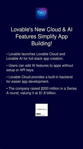 Lovable's New Cloud & AI Features Simplify App Building!