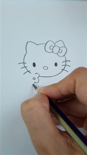 The Easiest Way to Draw Hello Kitty ✨✍️ #drawing