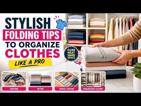 Fold Clothes Like a Pro 👕✨ Stylish & Perfect Closet in Seconds!