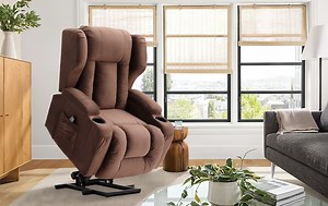 Watch Comfortable Velvet Power Lift Recliner Chairs for Elderly on Amazon Live