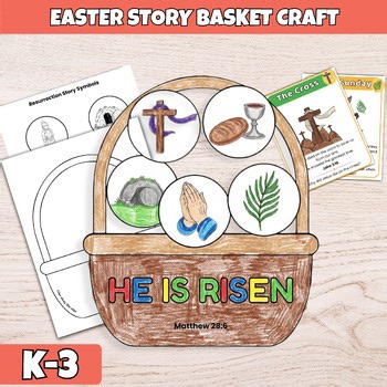 Easter Story Craft, Holy Week Craft Activity, Easter Bible Lesson