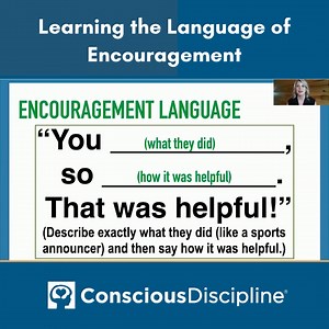 2K views · 63 reactions | Practice along with Master Instructor Angela Fraley to learn the language of Encouragement and highlight acts of helpfulness in your home or classroom.This clip is part of our online course: Start Strong: SEL Foundations and Resiliency in Infants and Toddlers (Ages O-3). Register now to start your training in the comfort of your own home: https://consciousdiscipline.com/e-learning/start-strong/ | Conscious Discipline® | Facebook