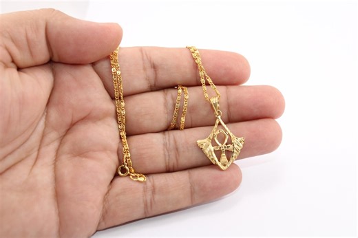 Winged Ankh Cross Necklace Gold Plated Sterling Silver Egyptian Key of Life Pendant Gift - Etsy