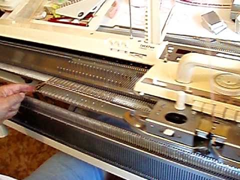 Machine Knitting, learn how to cast on, Brother, simple