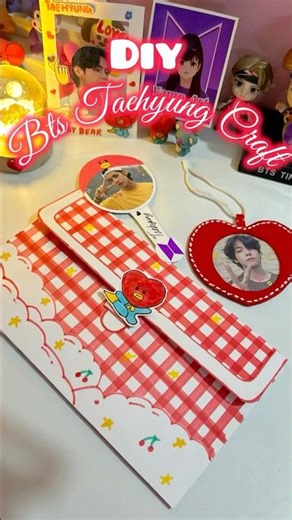 Diy Easy Bts Craft #bts #ytshorts #btsarmy #kpop #diy #craftideas #papercrafts #kimtaehyung #shorts