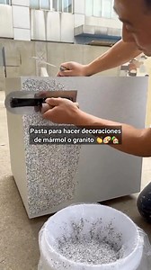 Pasta para hacer decoraciones de mármol o granito en las paredes de tu casa 🏡 #construction #ideas #reelsviral #usa #mexico | Nica en New York