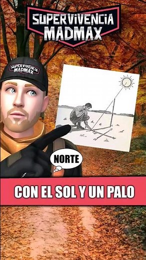 Cómo encontrar el NORTE con el sol y un palo, SIN BRÚJULA