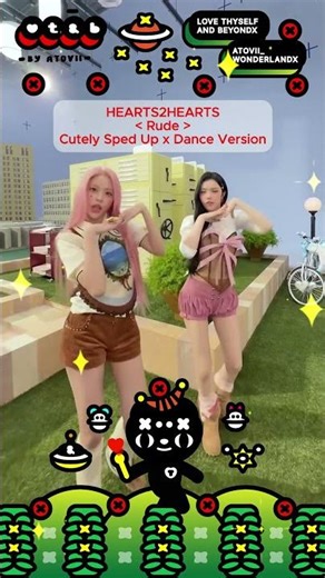 Hearts2Hearts (하츠투하츠) Dancing [ Rude ] Song Sped Up x Dance MV Set Version 💖