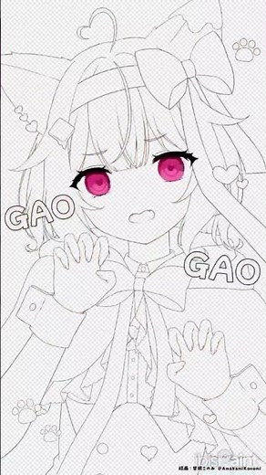 このちゃんの塗り絵塗ったぁ！7時間かかった💦#甘狼このみ#イラスト#アイビスペイント