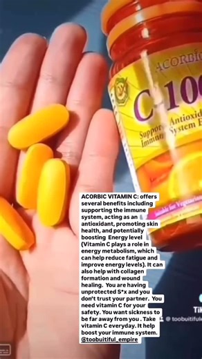 Oluwatobiloba | Ascorbic acid (Vitamin C) is a vital antioxidant that protects cells, boosts immunity, aids collagen formation for skin/bone/wound healing,... | Instagram