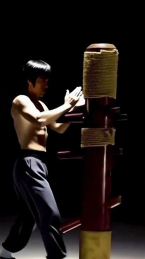Bruce Lee, 21, doing a Wing Chun training dummy at breakneck speed 😱 Lost footage from the 70s! 🐉💥