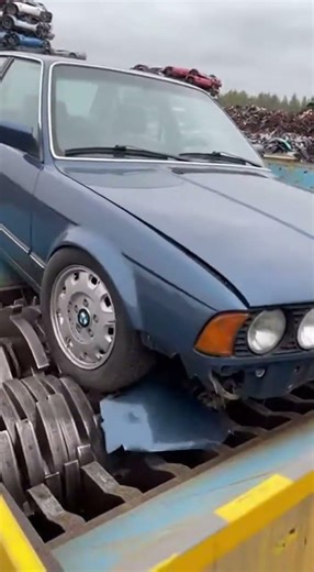 BMW in a Shredder 🚗⚙️ | Extreme Industrial Destruction