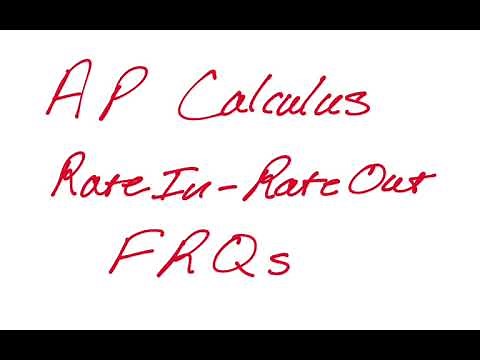 All about Rate In-Rate Out AP Calculus FRQs