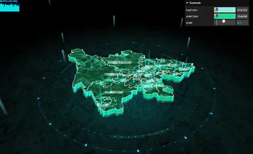 Vue/three.js 3D地图可视化