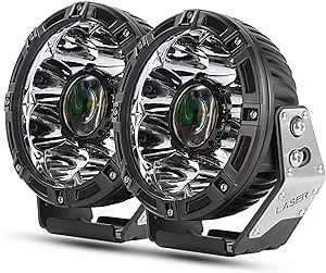 Auxbeam 7 Inch Offroad Driving Lights, LED Round Spot Lights with LEDs & Round Len Design LED Work Lights Compatible with Jeep Truck Pickup SUV (Pack of 2)