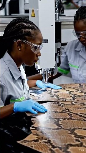 Snake Leather Shoe Manufacturing Factory .. #industrial #shortsfeed #decumentary #machine #manual