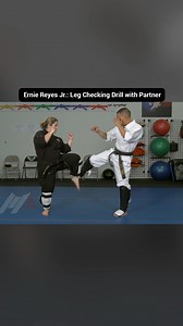 Leg checking...have you used this? Ernie Reyes shares his #legchecking drill. Train for FREE on BB Here: onelink.to/9gw486 | Black Belt Magazine