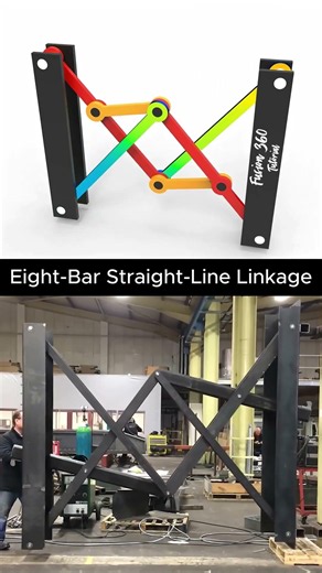 Perfect Linear Motion WITHOUT Rails! (Genius Mechanism) ⚙️