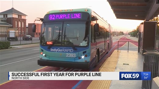 Purple Line surpasses one year mark, becomes IndyGo’s most successful route