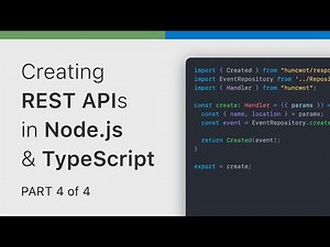 Creating REST APIs in Node.js using TypeScript - PART 4 of 4