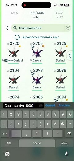 How to use the Count Candy XL Search String in Pokémon GO