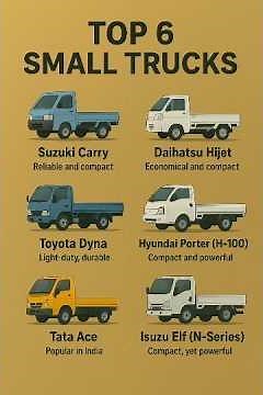 🚚 Top 6 Small Trucks in the World! 🌍 | Powerful Mini Trucks You Must See! 💪
