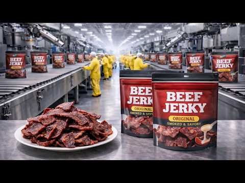 Amazing USA Factory: Inside the Process Of Making Beef Jerky (Full Process)