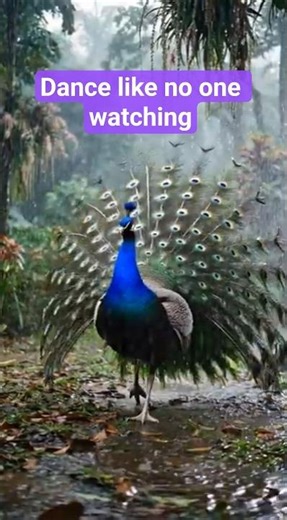 See how peacocks handle the rain 🦚 #peacock #birds #wildlife