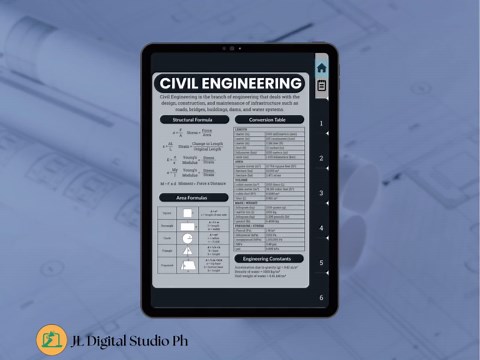 Civil Engineering Digital Notebook | Goodnotes, Notability, iPad Note-taking | Hyperlinked Notebook With Formulas & Reference Sheets - Etsy