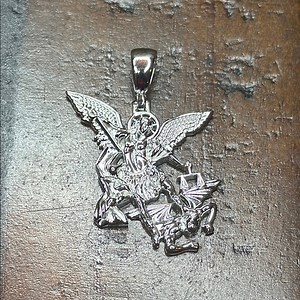 Saint Michael Slaying Devil Pendant