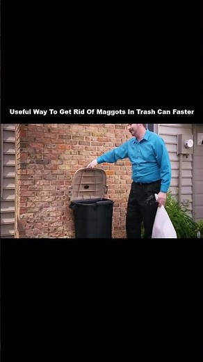 Never Get Maggots in Your Trash Can Again🤯#maggots #trashcan #cleaningtips #garbage #pestcontrol#diy